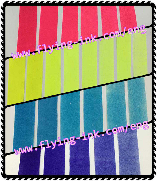 Fluorescent sublimation offset ink